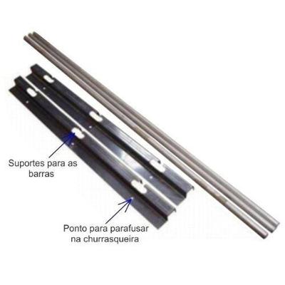 Suporte Para Churrasqueira de Alvenaria Inox Polido JL Grill