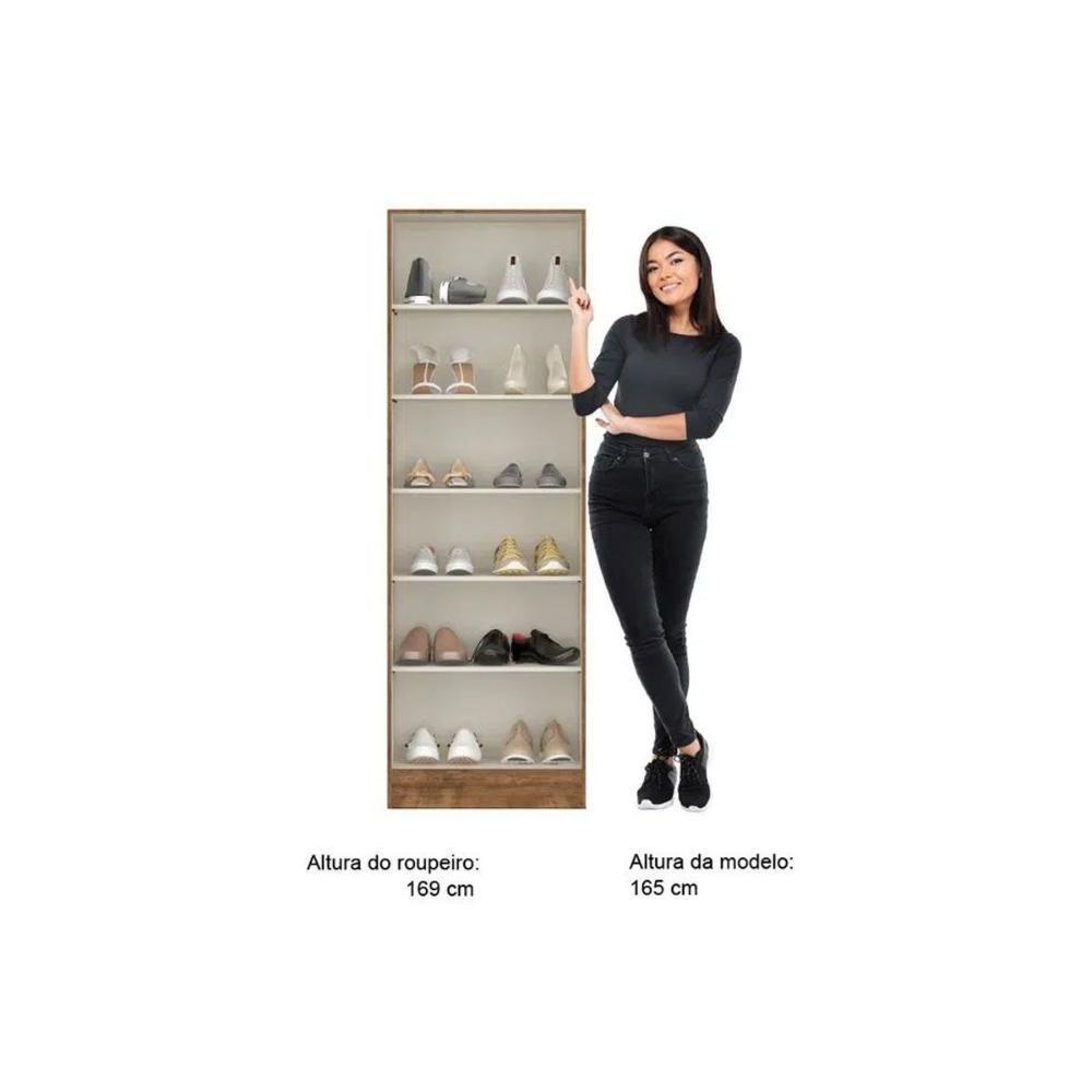 Armário Multiuso Sala 525 c/ 2 Portas Noce - Carraro - 7