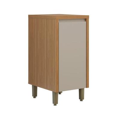 Balcão Com Tampo Allure Linea Brasil 40cm Mdf Jequitiba/gris Fosco