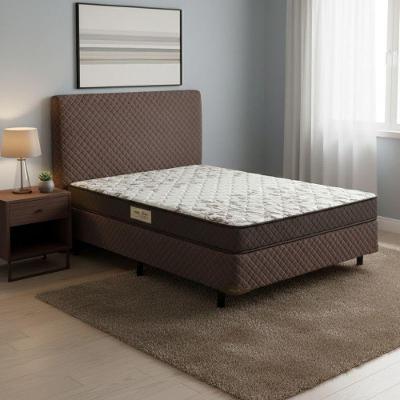 Conjunto Box Casal Ecoflex Ecoline D23 138 X 188 Cm Marron Floral