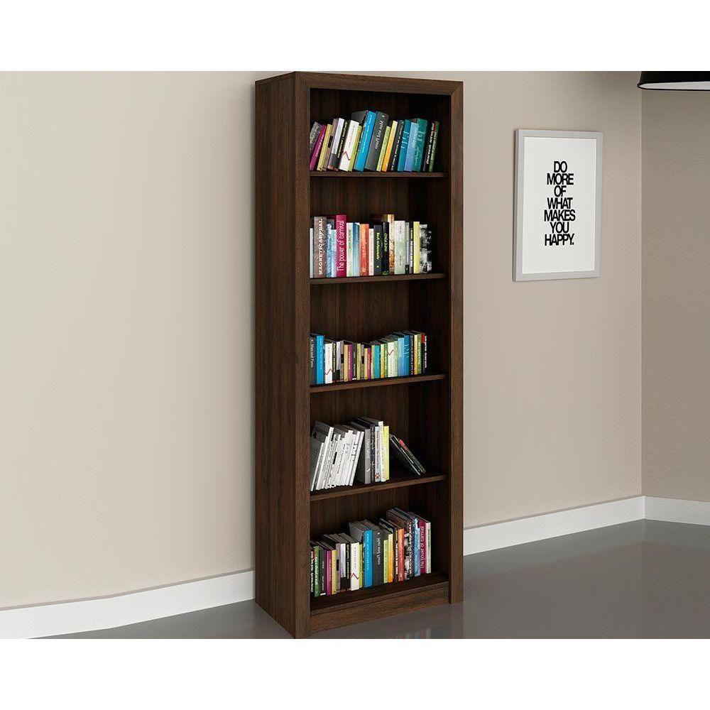 Estante Livreiro Casal ME4104 c/ 4 Prateleiras Rústico - Tecno Mobili - 1