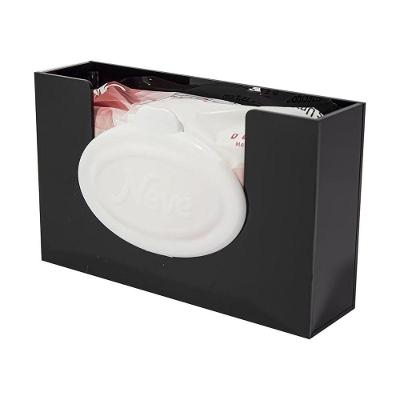 Porta Lenços Toalhas Umedecidas Parede Em Acrílico Preto