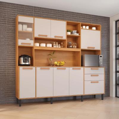 Kit Cozinha Compacta Itatiaia Nápoles 220cm Em Madeira Cinamomo-off White