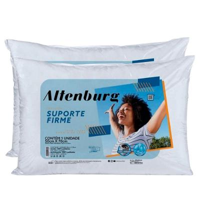 Kit Com 2 Travesseiros Altenburg Suporte Firme 100%poliéster Branco