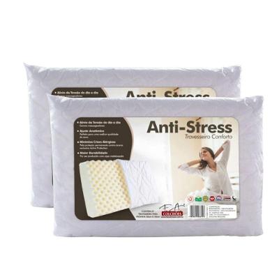 Kit 2 Travesseiro Anti-stress Gomos Massageadores Branco