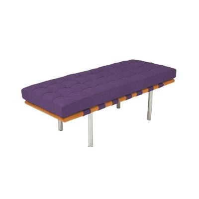 Banco Capri Barcelona 1,80m Suede Roxo