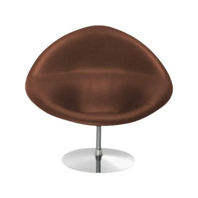 Poltrona Design Gondula Couro Sintético Marrom