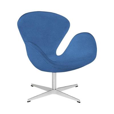 Poltrona Swan Office Giratória Suede Azul