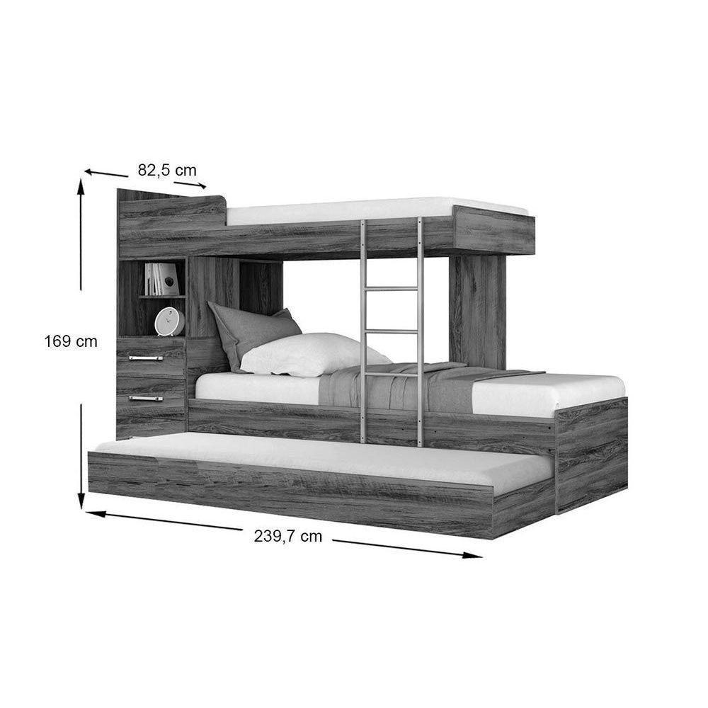 Colchão Pérola Polar (3un) + Guarda Roupa Veneza Luxo + Treliche Plus Branco - 6