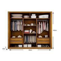 Colchão Pérola Polar (3un) + Guarda Roupa Veneza Luxo + Treliche Plus Branco