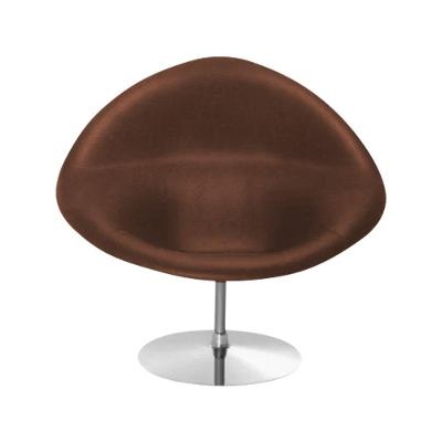 Poltrona Design Gondula Couro Natural Marrom