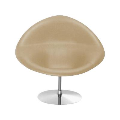 Poltrona Design Gondula Couro Natural Bege