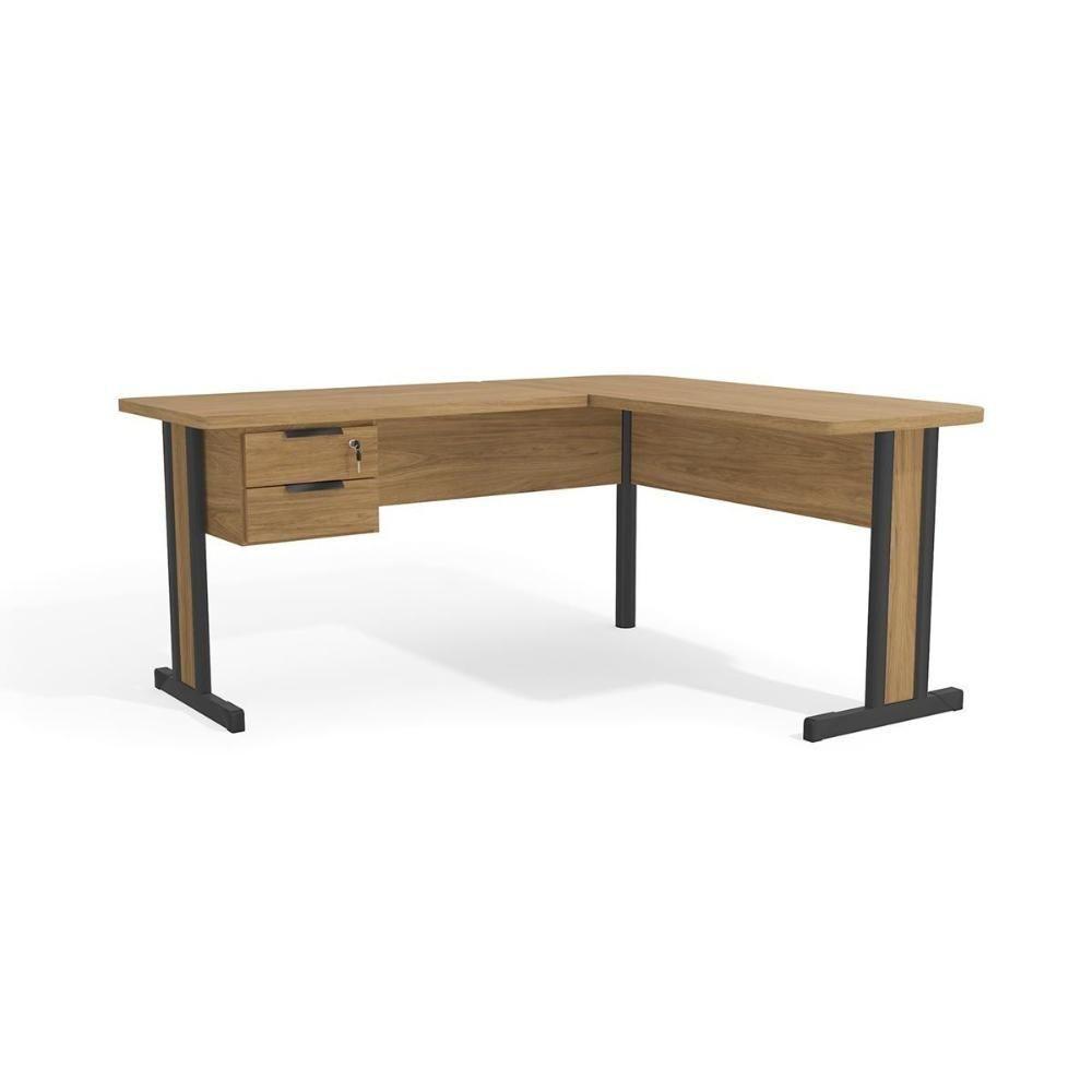 Mesa Canto p/Escritório 1170A c/ 2 Gavetas Itapuã - Kappesberg - 1