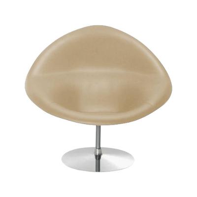 Poltrona Design Gondula Couro Sintético Bege