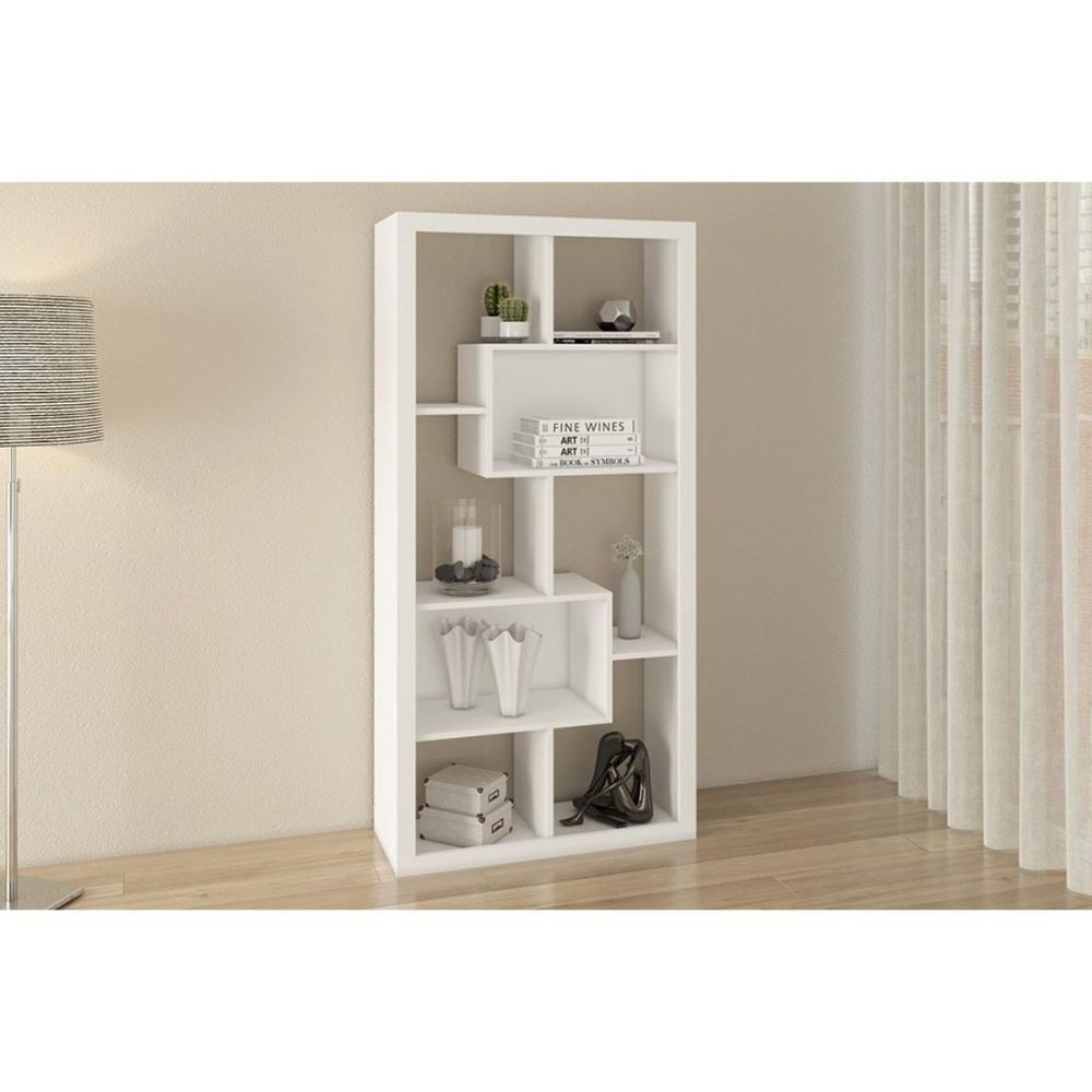 Estante Livreiro Solteiro E1712 c/ 2 Nichos Nogal - Tecno Mobili - 4