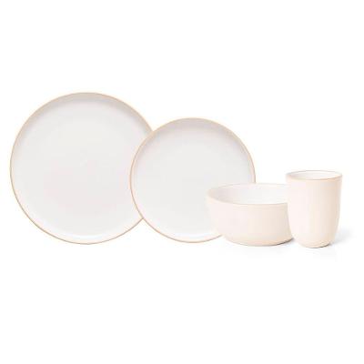 Jogo Copa E Cia 16 Peças Harmonie Em Cerâmica Off-white