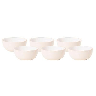 Jogo De Bowl Copa E Cia 6 Peças Harmonie Em Cerâmica Off-white