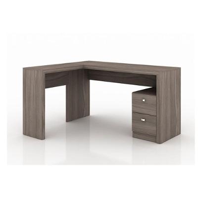 Mesa Canto P/escritório Me4129 C/ 2 Gavetas Carvalho - Tecno Mobili