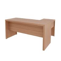 Mesa Canto p/Escritório ME4106 c/ 3 Gavetas Amêndoa - Tecno Mobili - 8