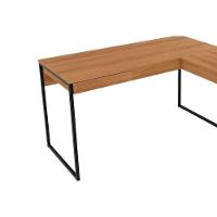 Mesa Canto P/escritório Industrial Me4157 C/ 1 Gaveta Amêndoa/preto - Tecno Mobili - 5