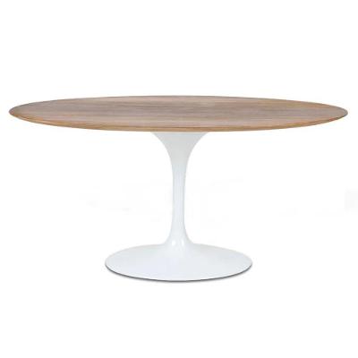Mesa Jantar Saarinen Oval 120x80 Cm Mezzo Castani Cor Branco