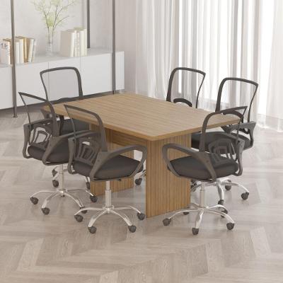 Mesa De Escritório Reunião 136cm Multimóveis Cr25337 Amêndoa