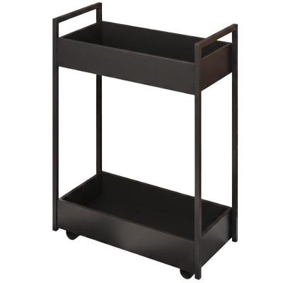 Carrinho Organizador Multiuso 2 Cestos Eratto Moveis Preto