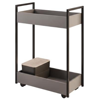 Carrinho Organizador Multiuso 2 Cestos Eratto Moveis Grafite