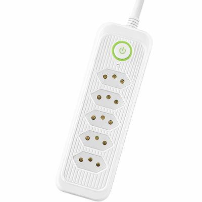 Filtro De Linha Extensão 5 Tomadas Com Interruptor 3 Metros - Branco
