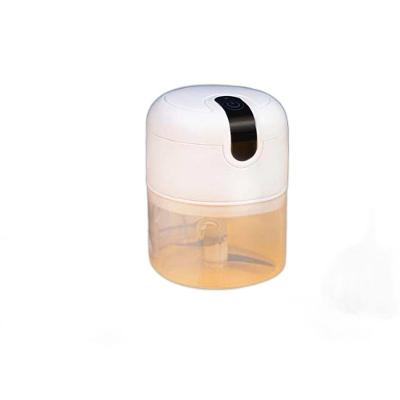 Mini Processador Elétrico De Alimentos Portátil Com 3 Lâminas De Aço Inox Usb 250 Ml Bivolt - Branco