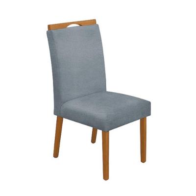 Cadeira Mesa De Jantar Madeira Maciça Linho Premium Heloísa Cerejeira Cinza Linho