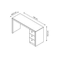 Mesa de Computador ME4102 c/ 3 Gavetas Branco - Tecno Mobili - 2