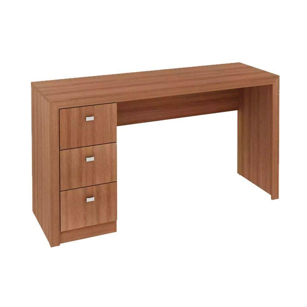 Mesa de Computador ME4102 c/ 3 Gavetas Amêndoa - Tecno Mobili - 1