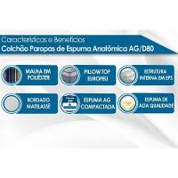 Colchão Queen Espuma Compact AG 65 / D33 /  Confort Euro Pillow Gray (158x198x26) - Paropas - 13