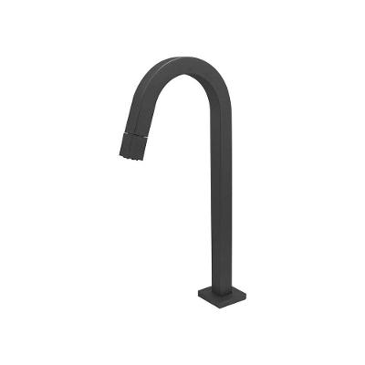 Torneira Lavatório Banheiro Mesa Slim Tube Preto Fosco 1/4v