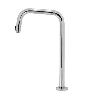 Torneira Lavatório Banheiro Slim Tube Cromada Reta Alta Para Cuba Sobrepor Luxo Metal