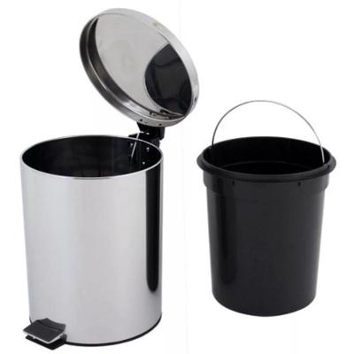 Lixeira Inox 12l Luxo Com Tampa E Pedal – Cesto Grande Para Cozinha, Banheiro E Escritório