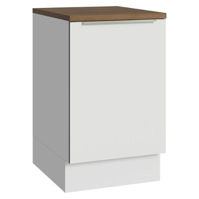 Balcão Cozinha 1 Porta Branco Tampo Rustic Lux Madesa