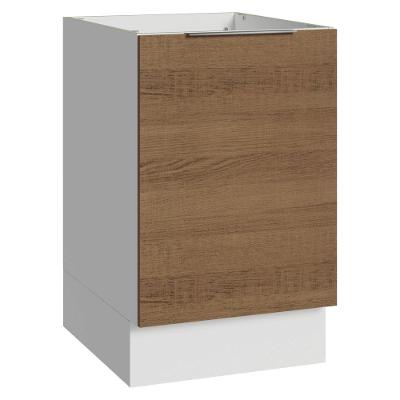 Balcão De Cozinha 50cm 1 Porta (sem Tampo) Br Stella Madesa Branco/rustic