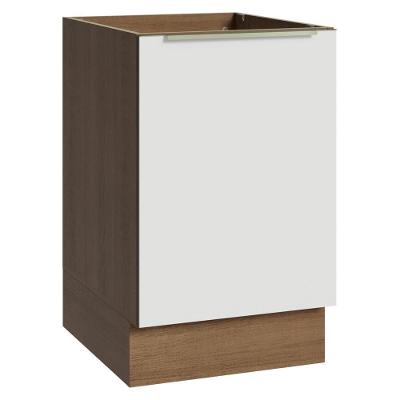 Balcão Cozinha 50x60cm 1 Porta (sem Tampo) Rb Lux Madesa Rustic/branco Veludo