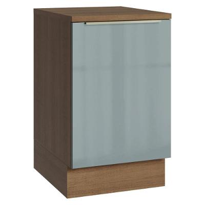 Balcão De Cozinha 50x60cm 1 Porta (com Tampo) Rc Lux Madesa Rustic/cinza