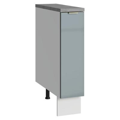 Balcão Porta-temperos 20cm 1 Porta C/ Tampo Bc Lux Madesa Branco/cinza