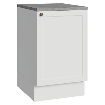 Balcão De Cozinha 50cm 1 Porta Branco Vik Madesa Branco