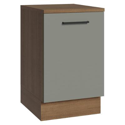 Balcão De Cozinha 50cm 1 Porta Agata Madesa Rustic/cinza