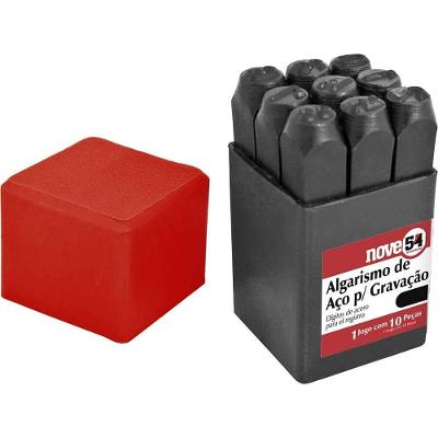 Algarismo De Aço Para Gravação, 8 Mm, Nove54