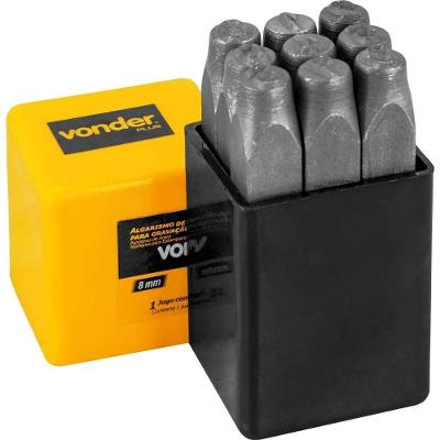Algarismo De Aço Para Gravação, 8 Mm, Vonder Plus