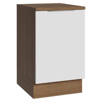 Balcão De Cozinha 50cm 1 Porta Rustic/Branco Stella Madesa