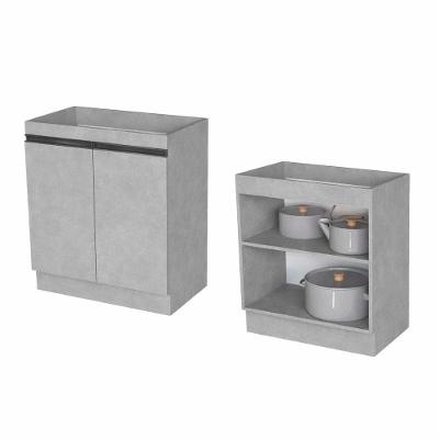 Balcão De Cozinha 80cm 2 Portas Multiuso E Resistente Concreto