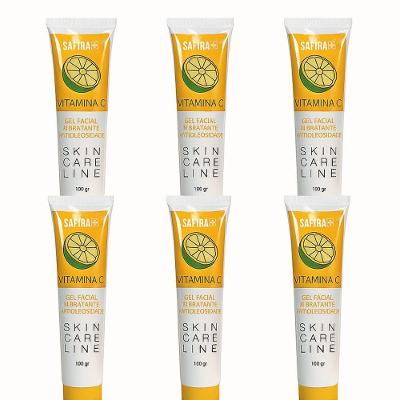 Skin Care Gel Facial Hidratante Antioleosidade Vitamina C Safira - 06un