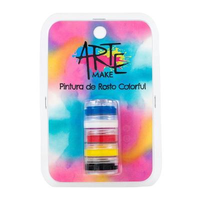 Pintura De Rosto Colorida Safira - 1un